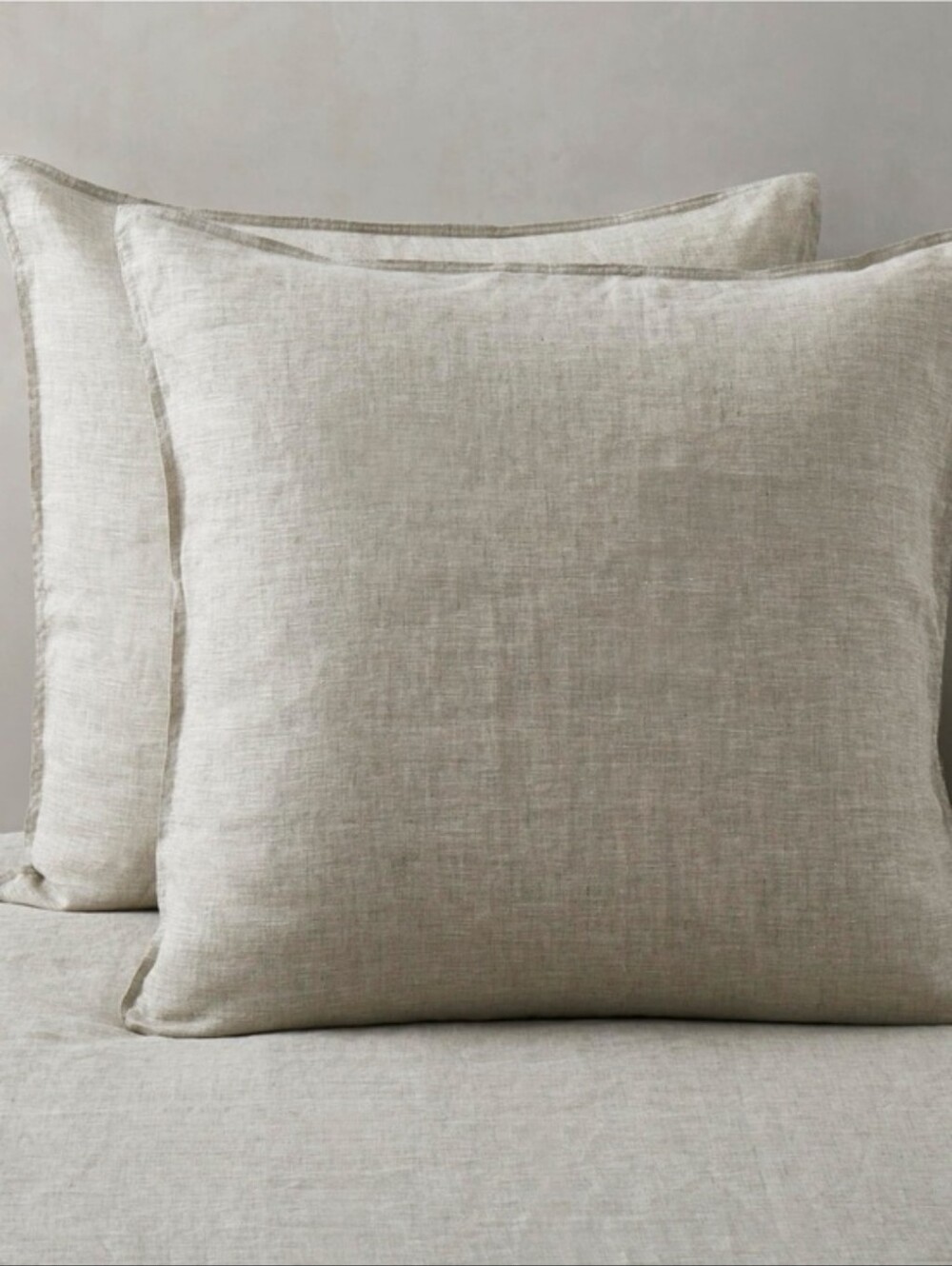 ATLINIA 100% Linen Pillowcases Set Of 2 Euro Size 26" X 26" Linen Pillow Sham